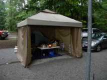Front view of awning
