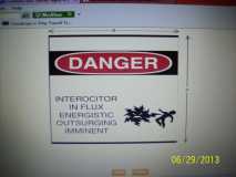 danger sign for generator