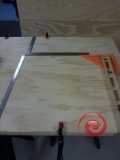 side cut layout in progress / 23/32" cabinet grade ply above floor