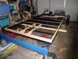 Floor frame into the trailer frame! PROGRESS!