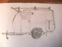 Sketch of camper
