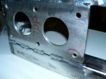 welded crossmember w/ half axle mouting plate