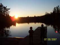 Sitting on the dock Kushaqua Lake, ADK, NY