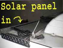 Here is my 15W Solar Panel in custom Bracket