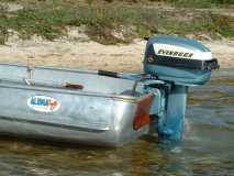 1956 Evinrude 15, purchased with the 1959 Alumacraft shown