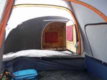 Inside tent