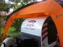 Tent coverage on front