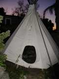 Our Tipi in the early morning light