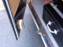 Lower back door lock