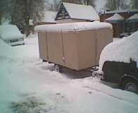 Trailer with Snow