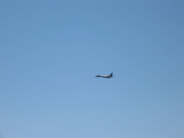 B1 bomber from Ellsworth in flight