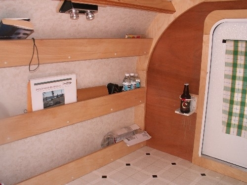 Interior - Headboard shelves & door